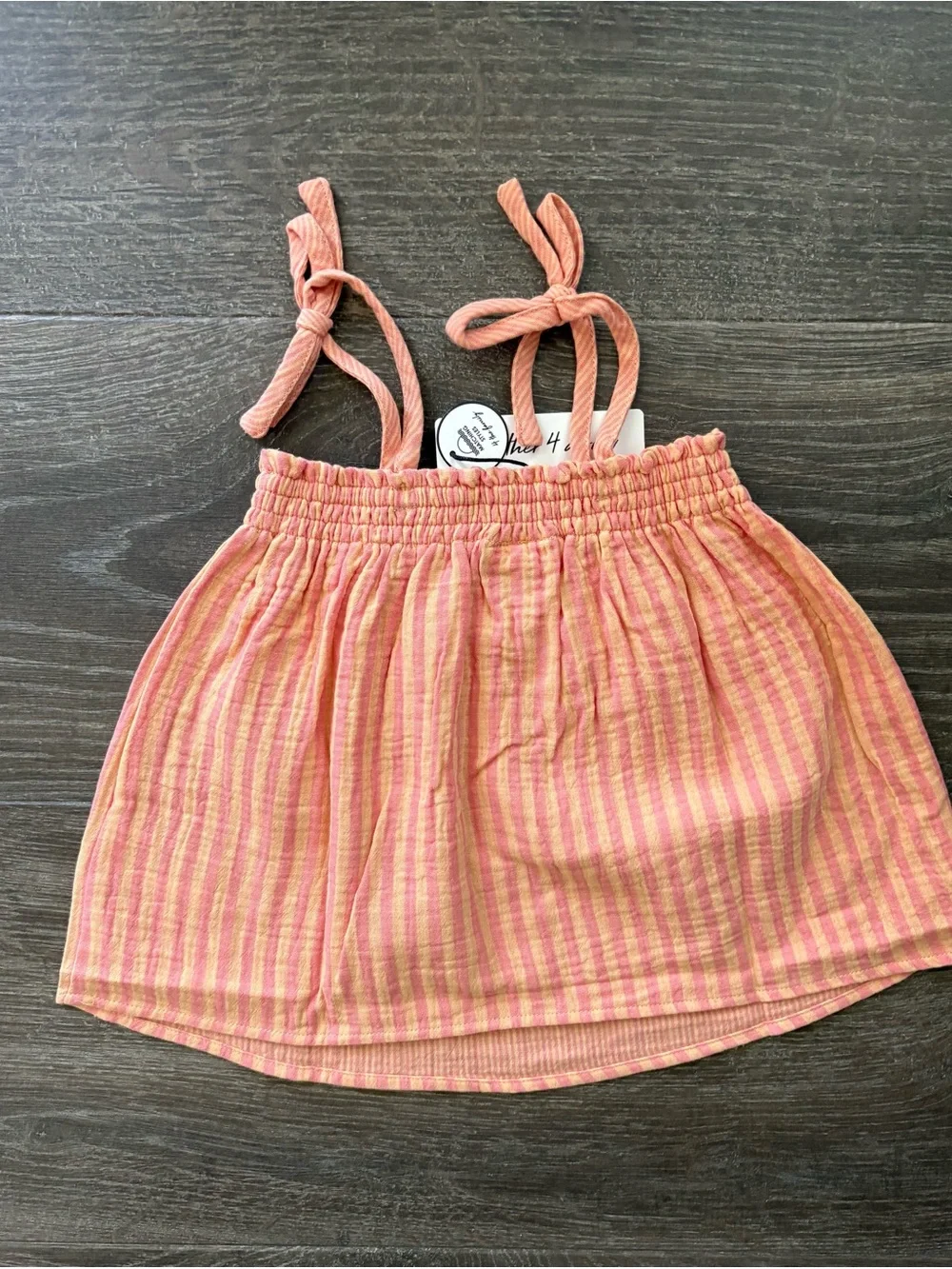 Feather 4 Arrow Swing Top - Size 6/7 NEW Papaya Stripe